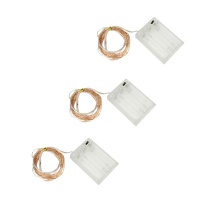Battery Operated Copper Wire Fairy Light - 5m Warm White Pack of 3 Photo