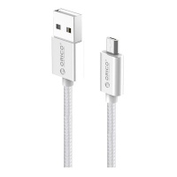 Orico Micro USB Braided Charging Data 1m Cable Silver Photo