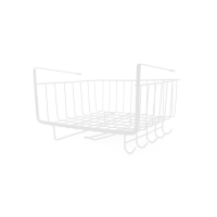 Multi-purpose Under-Shelf Storage Basket - White Photo