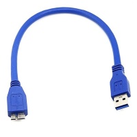 Digital World DW 30Cm Ultra High Speed Blue USB 3.0 External Hard Disk A To Micro B Cable Photo