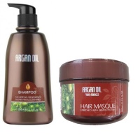 Moroccan Argan Oil Shampoo 350ml & Hair Masque 200ml - Twin Pack Photo