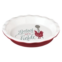 Christian Art Gifts Geloof Hoop & Liefde - Ceramic Pie Plate Photo