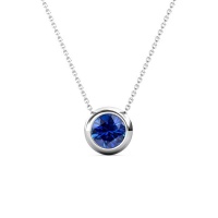 Destiny Moon September/Sapphire Birthstone Necklace with Swarovski Crystal Photo