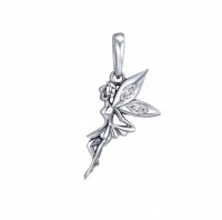 Lucid 925 Silver Charm - Tinkerbell Fairy Gift Pendant - For Charm Bracelet Photo