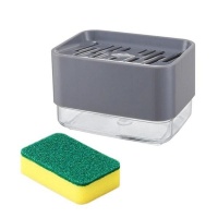 2" 1 Soap Dispenser & Sponge Holder - Grey Photo