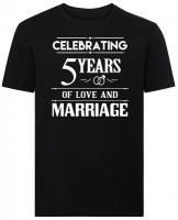 Celebrating 5 Years Of Love And Marriage Tshirt Photo