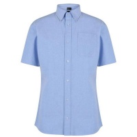 Firetrap Men's Short Sleeve Oxford Shirt - Blue - Parallel Import Photo