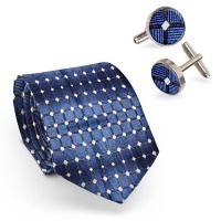 Silk Blue 4 Piece Tie & Cufflink Set Photo