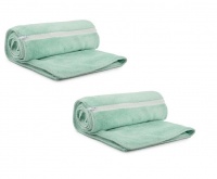 Microfiber Quick Drying Gym Towels with Zip Pockets Teal Photo