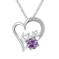 Unexpected Box Purple Crystal Heart with Love Photo