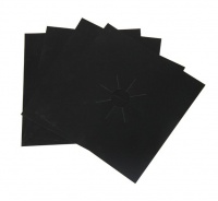 Fine Living 4 Piece Gas Stove Clean Protector - Black Photo