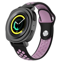 Samsung Black and Pink Silicon Band Strap for Galaxy Watch - 22mm Photo