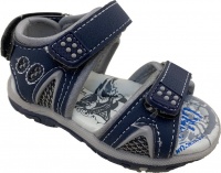Infants Navy/Grey Velcro Sandal Photo