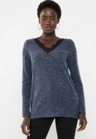 Vero Moda Women's Gigi Lace Sweater - Navy Photo