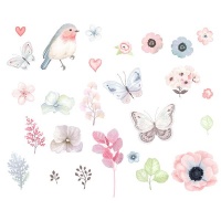 AOOYOU Princess Nature Watercolor Art Sticker for Wall Decoration Photo