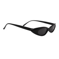 You & I Ladies Black Narrow Cat Eye Sunglasses - Quinn Photo