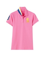 Giordano Women 3D Lion Polo T-Shirts - Pink Photo