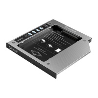 Orico 2.5" Laptop Hard Drive Caddy for Optical Drive - Silver Photo