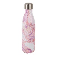 Leisure Quip Bagagio 500ml Stainless Steel Bottle - Pink Marble Photo