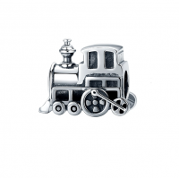 Lucid 925 Silver Charm - Locomotive Train Pendant - For Charm Bracelet Photo