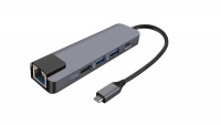 MULTI-PORT TYPE C TO USB C 4K HDMI ADAPTER USB HUB Ethernet Rj45 Lan Photo