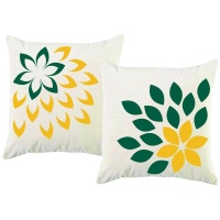 PepperSt - Scatter Cushion Cover Set - Abstract Flower & Leaf Pattern Photo
