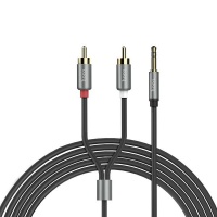 Cable Dual RCA To Audio Plated Plugs Photo