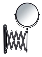 WENKO - Cosmetic Wall Mirror With Telescopic Arm - Exclusive Model - Black Photo