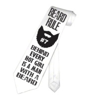 PepperSt Men's Collection - Designer Neck Tie - Beard Rule #7 Photo
