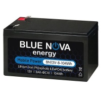 Blue Nova Energy Lithium Iron Phosphate 13V Battery 8Ah Photo