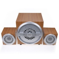 Jiteng S-908F 2.1 Bluetooth LED Gaming Wood Look Speaker Subwoofer System Photo