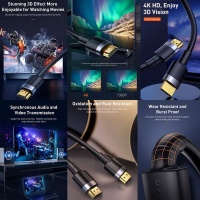 Baseus Cafule Series 4K HDMI Male to 4K HDMI Male Cable - Black Photo