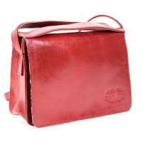 Nuvo Big Bess Genuine Leather Crossbody Handbag Red Photo