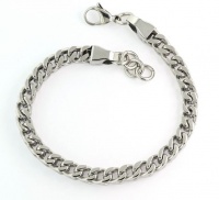 Stainless Steel Square Fancy Link Bracelet Photo