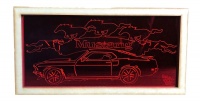 Kings Carving CNC Engraving KCE - Mustang Engraved Acrylic Mirror Photo