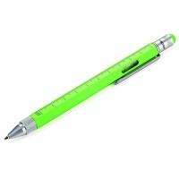 Troika Multitasking Ballpoint Pen Mini Tool Construction Neon Green Photo