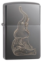 Zippo Lighter - Zentangle Elephant Design 150.zed Photo