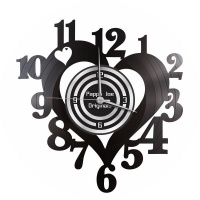 Pappa Joe - Custom Vinyl Wall Clock - Heart Photo