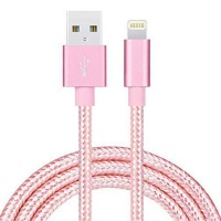 OQ Trading 3 Meter Lightning - Braided Charging Cable - Glossy Pink Photo