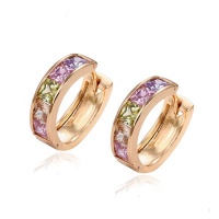 Kandy Rose Multi Colour Huggie Earring 18K Gold Plated Photo
