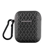 Apple Grid Style Protective Case Cover For AirPods-Black Photo