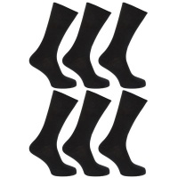 Mens Socks - Pack of 6 Pairs Cotton Socks for Men Black Photo