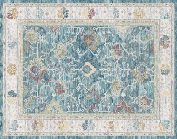 The Red Carpet Garden Range Classic Floor rug -16OA Blue/ Cream Photo