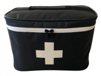 Hubble Kids Medical Toiletry Bag - Black Canvas Bag with Handle Photo