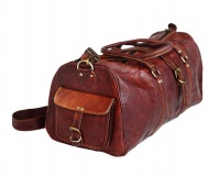 Minx - Genuine Leather Jimmy Duffle Bag Brown Photo