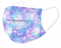 MXM - 3Ply Disposable Mask Galaxy in Shades Of Blue and Purple - 100's Photo