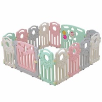 HEARTDECO Baby Playpen Kids Home Activity Center Play Yard Fence 14Pieces Set Photo