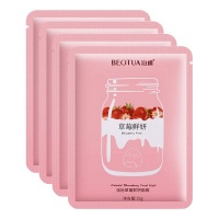 Nordik Beauty Korean Purifying Vitamin C Strawberry Face Sheet Mask Pack of 4 Photo
