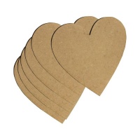 MDF Imported Pine Coasters - Heart Shape Photo