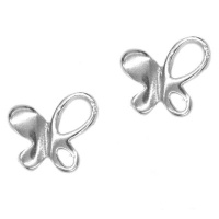 Pink Pixie Butterfly Stud Earrings - Silver-Plated Photo